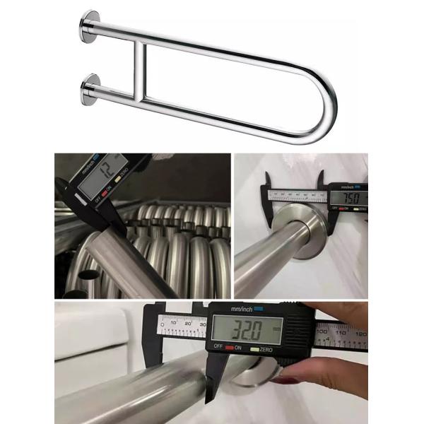 304 Stainless Steel U Shaped Grab Bars , Anti Slip Bathroom Safety Rails