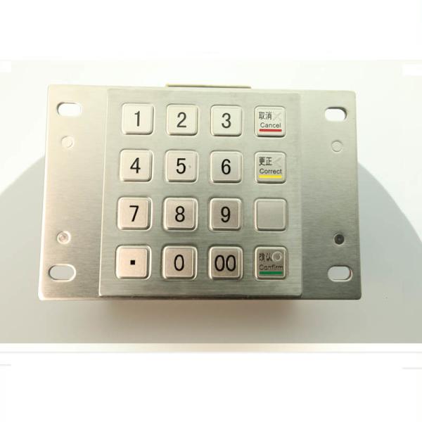 Métal imperméable de Pin Pad Stainless Steel Encrypted de kiosque de paiement de DES 3DES IP65