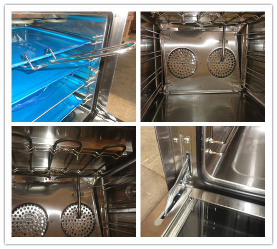 Electric Commercial Baking Ovens , Countertop Double Convection Oven Hot Air Ventilation