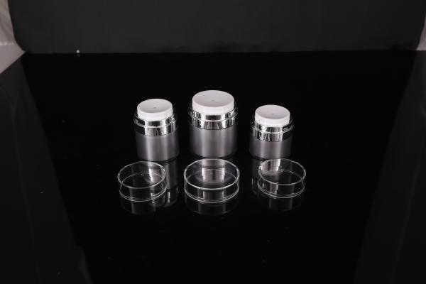 hand lip crystal pump empty square white Screen Printing Airless 30ml Cosmetic Cream Jars