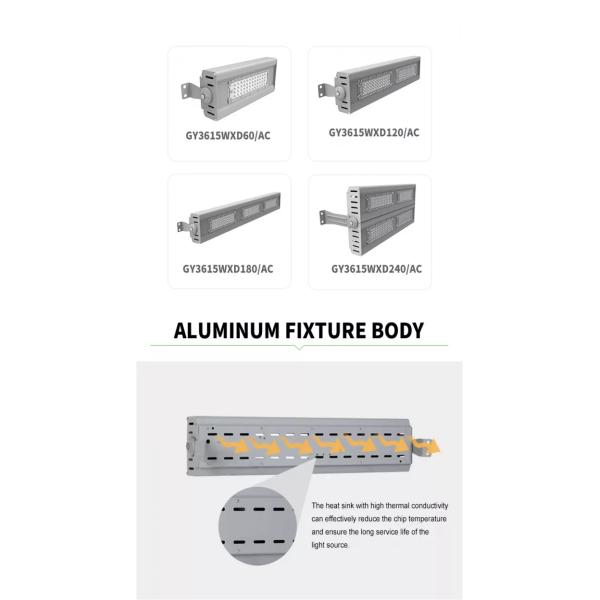 High quality 240w High Bay Linear Led Lights Ip66 Waterproof Industrial Lighting