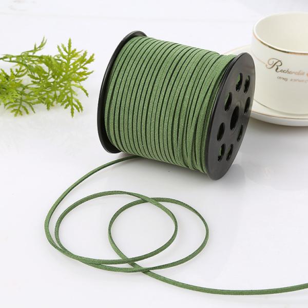 Fios de veludo de couro de camarão 3 mm Fios de veludo de dois lados