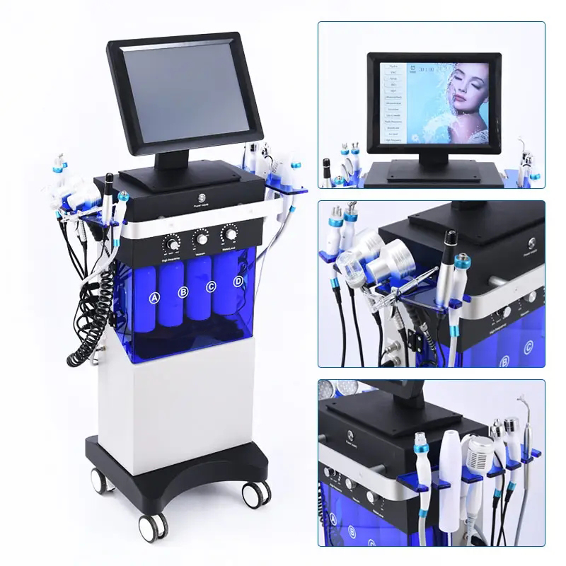 14 in 1 Hydra Facial Machine Oxygen Injection Pore Cleansing Anti‑Aging Skin Tightening Device for Spa Beauty Salon CE Certified Wholesale