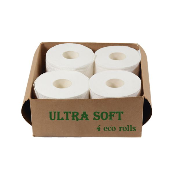 Customized Soft 100% Virgin Bamboo Pulp Eco-Friendly Toilet Paper with Custom Logo and Size Options