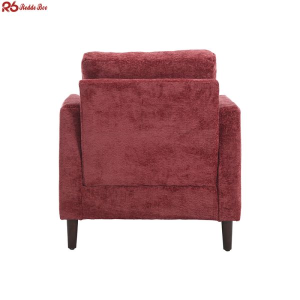 Single Seat Tufted Linen Couch Tufted Upholstered Sofa Small Space Furniture