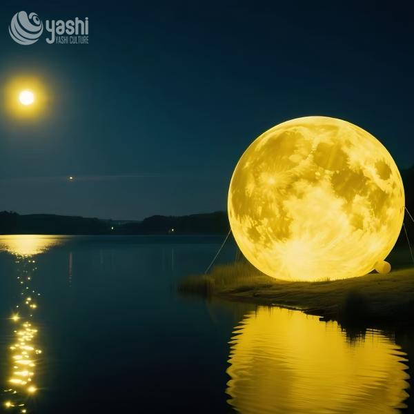 Outdoor Lighting Giant Inflatable Moon Balloons for Holiday Decoration