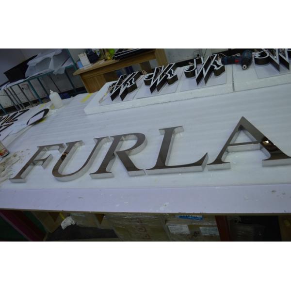 Mirror Polished Decorative Metal Letters 2mm -40mm Stainless Steel Lettering Signage