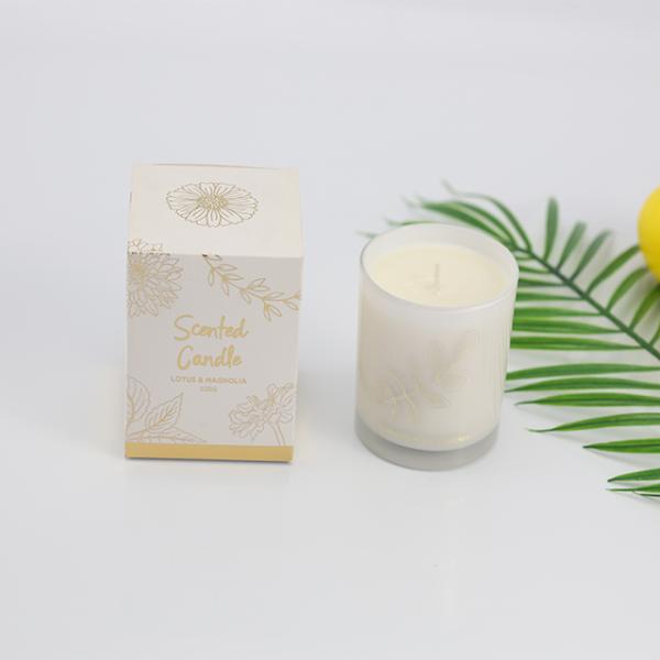 Home Decoration Transparent Scented Soy Jar Candles With Metal Silver Lid