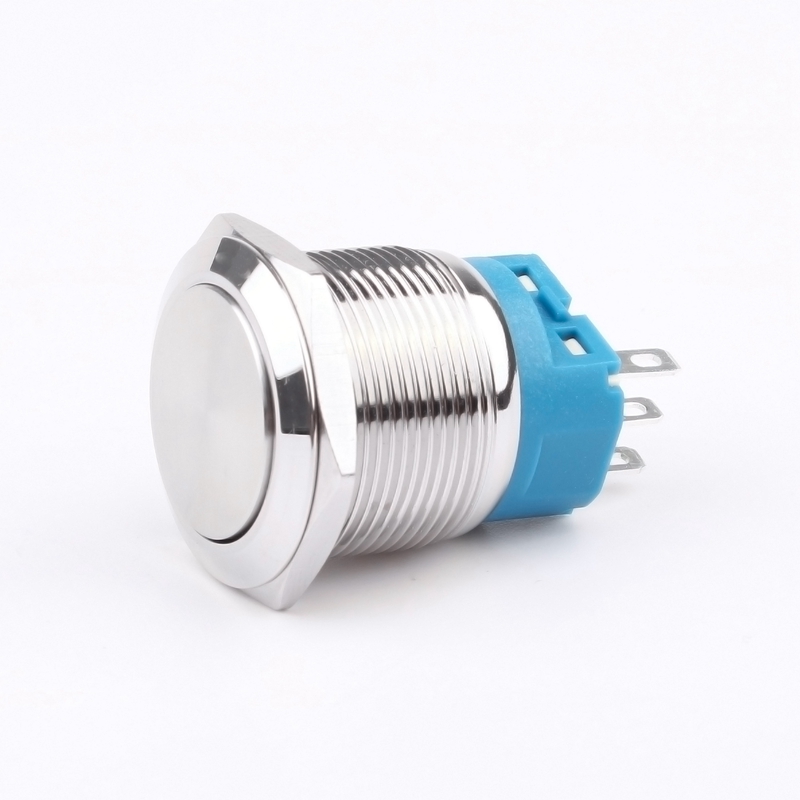Self-Latching Stainless Steel Push Button Switch Waterproof IP66 IK09 22mm Max. Voltage 250v