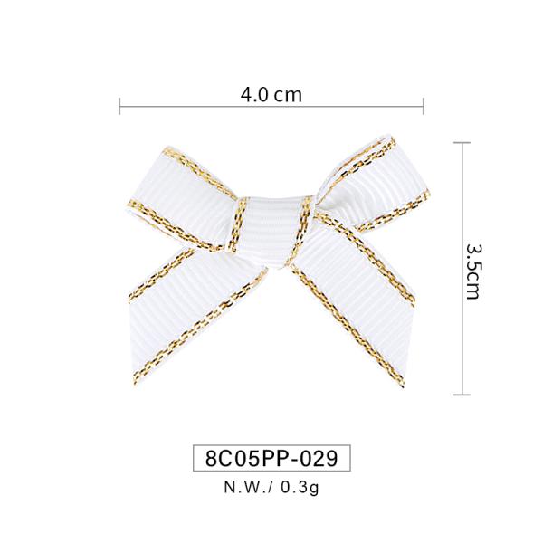MSD Ribbon Handmade White Grosgrain Ribbon Bow for Bottle Decoration and Gift Wrapping