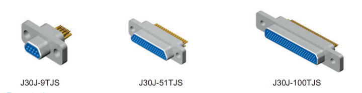 Rectangular Micro-D Connectors M83513  J30J-31TJS 1.27 Pitch Soldering Type Male Connector