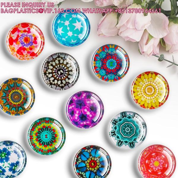 Glass 3D Cute Fridge Magnets, Small Magnets For Fridge, Office, Home, Kitchen, Cabinet, Whiteboard, Photo, Message