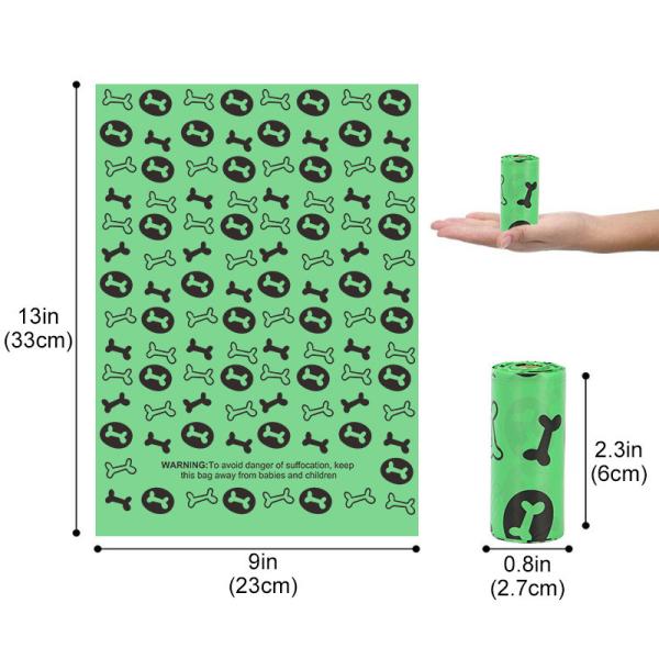 Odor Blocking And EPI & PE Biobag Dog Waste Bags Eco Friendly 21 Rolls In A Box