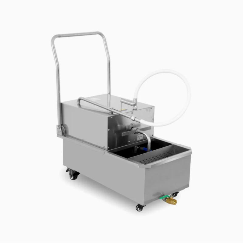 Stainless Steel Portable Fryer Oil Filter Machine Commercial 48L with 32L/min Pump Flow