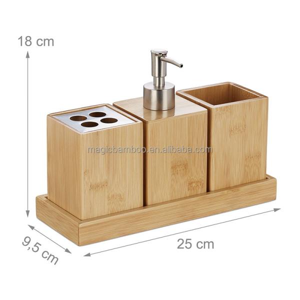 100% натуральный бамбук устойчивая зубная щетка держатель чашки мыло распределитель ванна набор