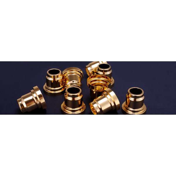 Gold And Silver Aluminum Cosmetic Parts Airless Bottle Shoulder ISO14001