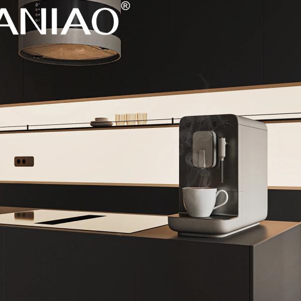 Armário de cozinha personalizado cinza fosco Armário de base de cozinha de placas de melamina Armário de cozinha com lavatório