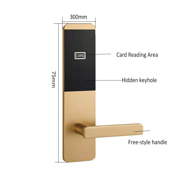 Fermeture de porte en bois Rfid Hôtel Carte-clé Fermetures de porte avec logiciel de gestion de PC gratuit