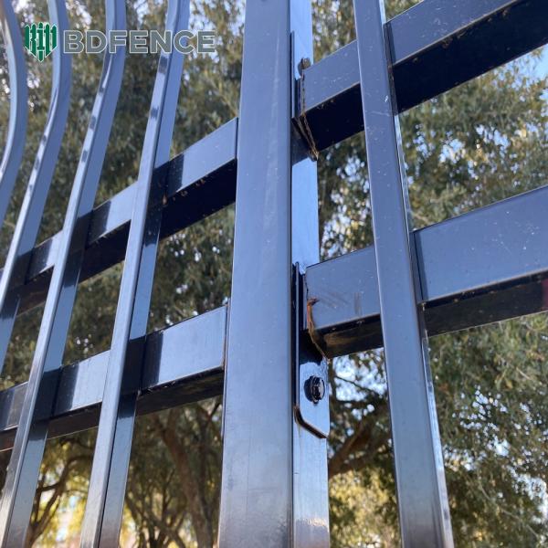 Sandblasted Tubular Steel Fence Anti-Fingerprint