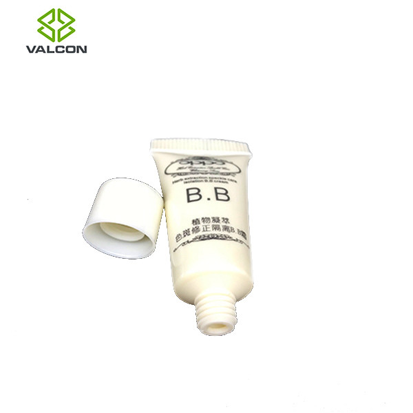 Small 3 ML Empty Cosmetic Tubes , Flat Beige BB Cream Tube Packaging