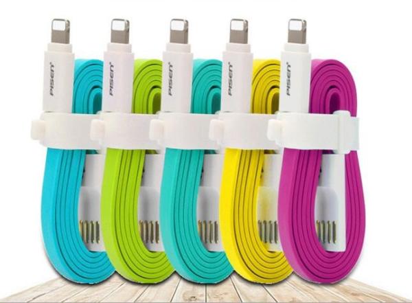 Pisen colored lightning USB cable for Iphone Xs Max/XR/X(S)/8(plus)/7(plus)/6S(plus)/6(plus)/5(S,C)/Ipad air/mini