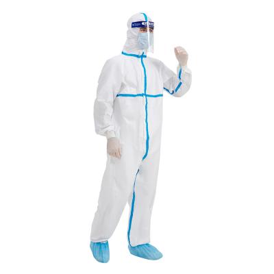 Combinação protetora descartável S-XXXL respirável de Spunbond do filme