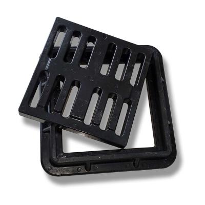 EN124 A15 Grating Manhole Cover , SMC Square Sidewalk FRP Storm Grate Cover