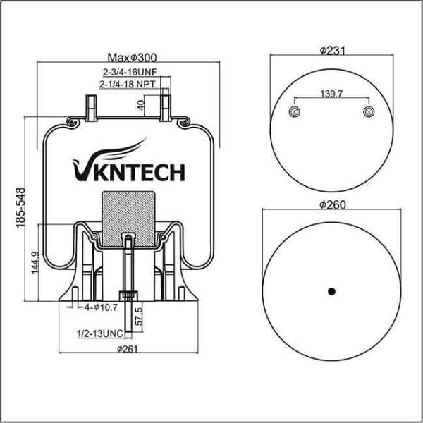 Vkntech заменяет Saf Голландию 90557332 весны воздуха W01-358-997 тележки IATF16949 1K9974