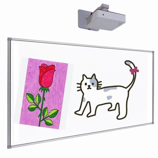 3840x2160 Resolution Interactive Whiteboard with 10 Finger Touch Points and 60 Million Touches Durability