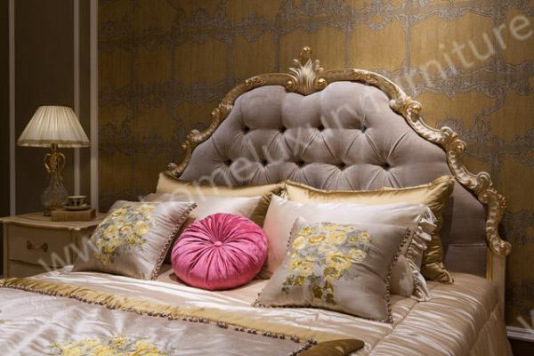 Neo Classical Bed Kingbed Solid wood Bed factory bedroom furniture high quality FFB-101N