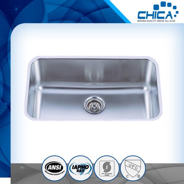 Customized Single Bowl Undermount stainless steel kitchen Sink with satin finish