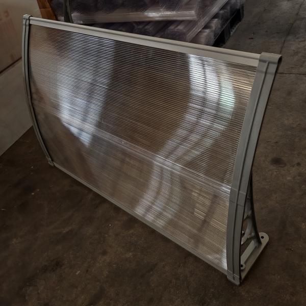 Split Panel Polycarbonate Awning with Plastic Frame for Doors Windows