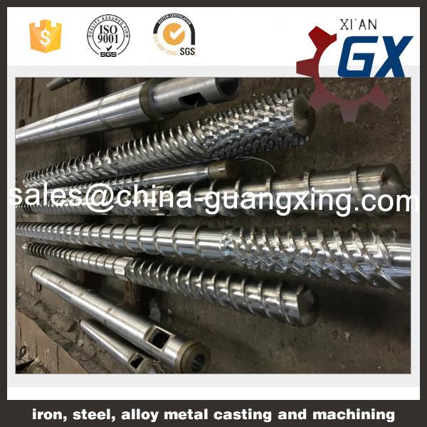 bimetallic plastic extruder screw and barrel for pvc extruder and pipe extruder