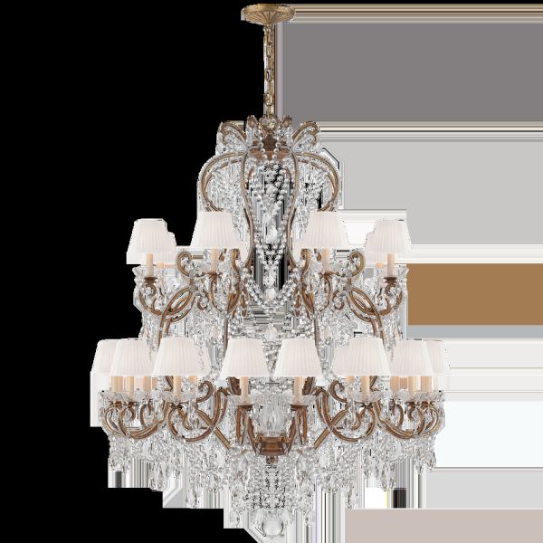 Custom Design Luxury Crystal Shade Pendant Light Chandelier with 50000 Hours Lifespan for Villa Lighting