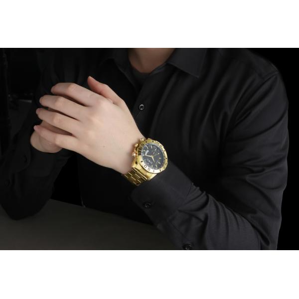 Customized Alloy Quartz Chronograph Watch Stainless Steel Waterproof Quartz Wristwatch
