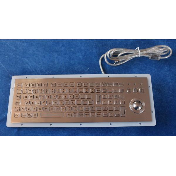 Клавиатура установленная панелью ИП67 Стяньлесс 104 ключей стальной с трекболом 800ДПИ