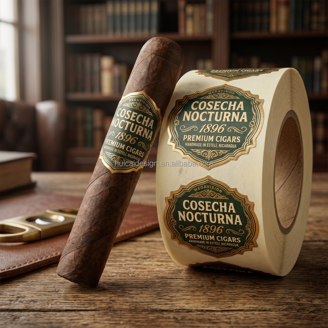 Factory Wholesale Custom Cigar Labels Embossed Cigar Bands for Premium Tobacco