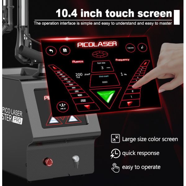 Powerful Pico Laser Tattoo Removal Machine Pigmentation Beauty 1500W