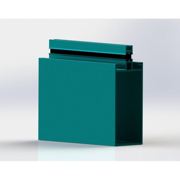 Thermal Break Aluminum Curtain Wall Profile Green Fluorocarbon Coating