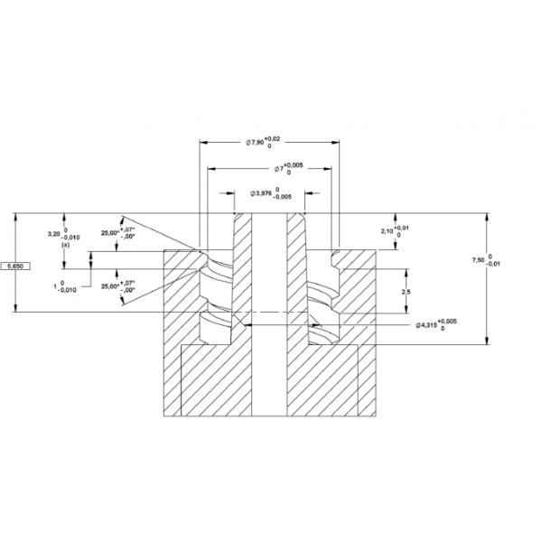 ISO 80369-7-Figure C.4 Male Reference Luer Lock Connector For Testing Female Luer Connectors