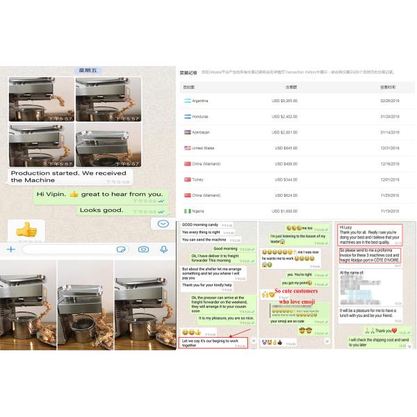 Uganda Sesame Oil Making Machine with 2-3kg/Hour Capacity and 304 Stainless Steel Material