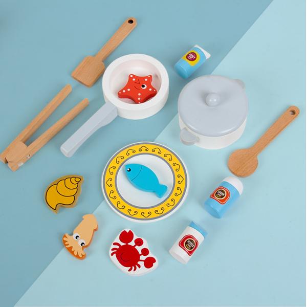 Wooden Dolphin Dining Stove Cartoon Animal Simulation Barbecue