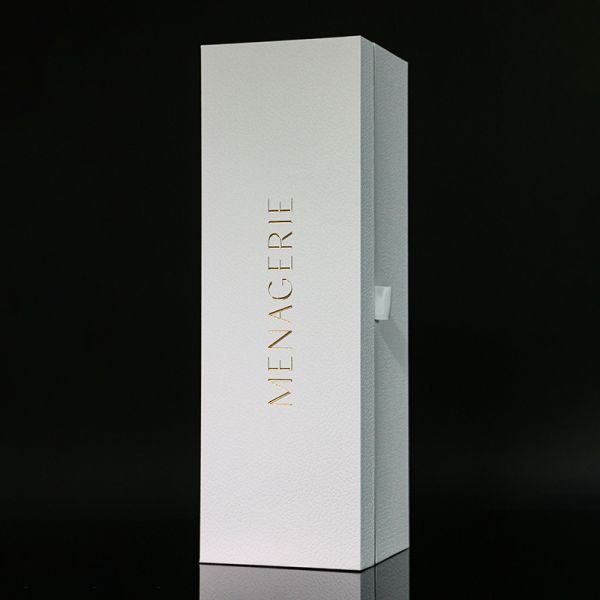 Luxury Rectangular White Textured Magnetic Rigid Box Embossing Stamping Packaging with Insert for Premium Products