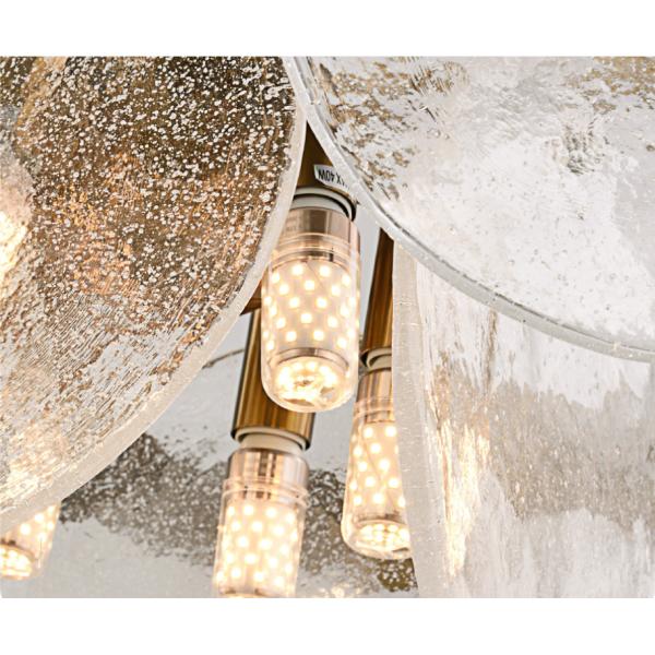 Гальванизировать золото заморозило белое стеклянное тело лампы привесных ламп сгущенное