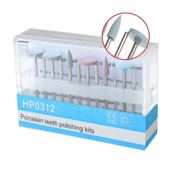 Dental Diamond Burs Porcelain Polishing Kit For Low Speed Contra Angle