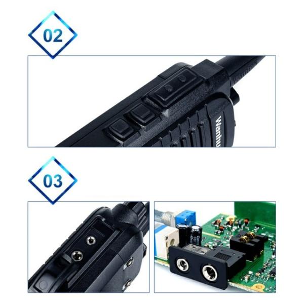 2023 6W UHF Handheld Walkie Talkie Two-Way Radio Station Transceiver Communicator with USB Charging