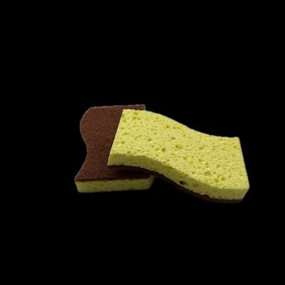 Magic Double-Sided Wood Pulp Kitchen Sponge for Dishwashing