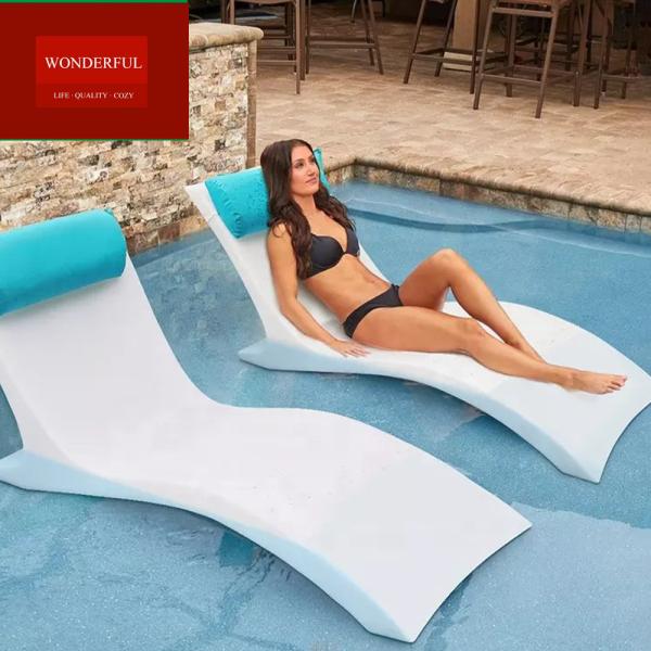 Sun Lounger Garden Set Modern Hotel Beach Swimming Pool Patio Outdoor Furniture Plastic