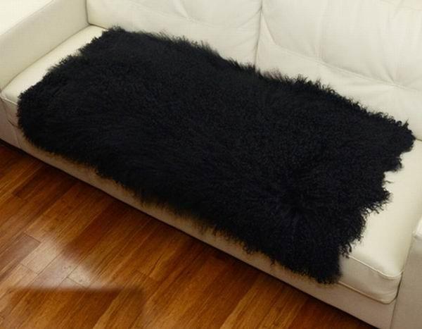 China Factory Cheap Wholesale Extra Long Sheepskin Tibetan Lamb fur Pelt rug for Home