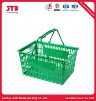 Paniers en plastique d'épicerie du panier 28L de chariot à HDPP avec des poignées